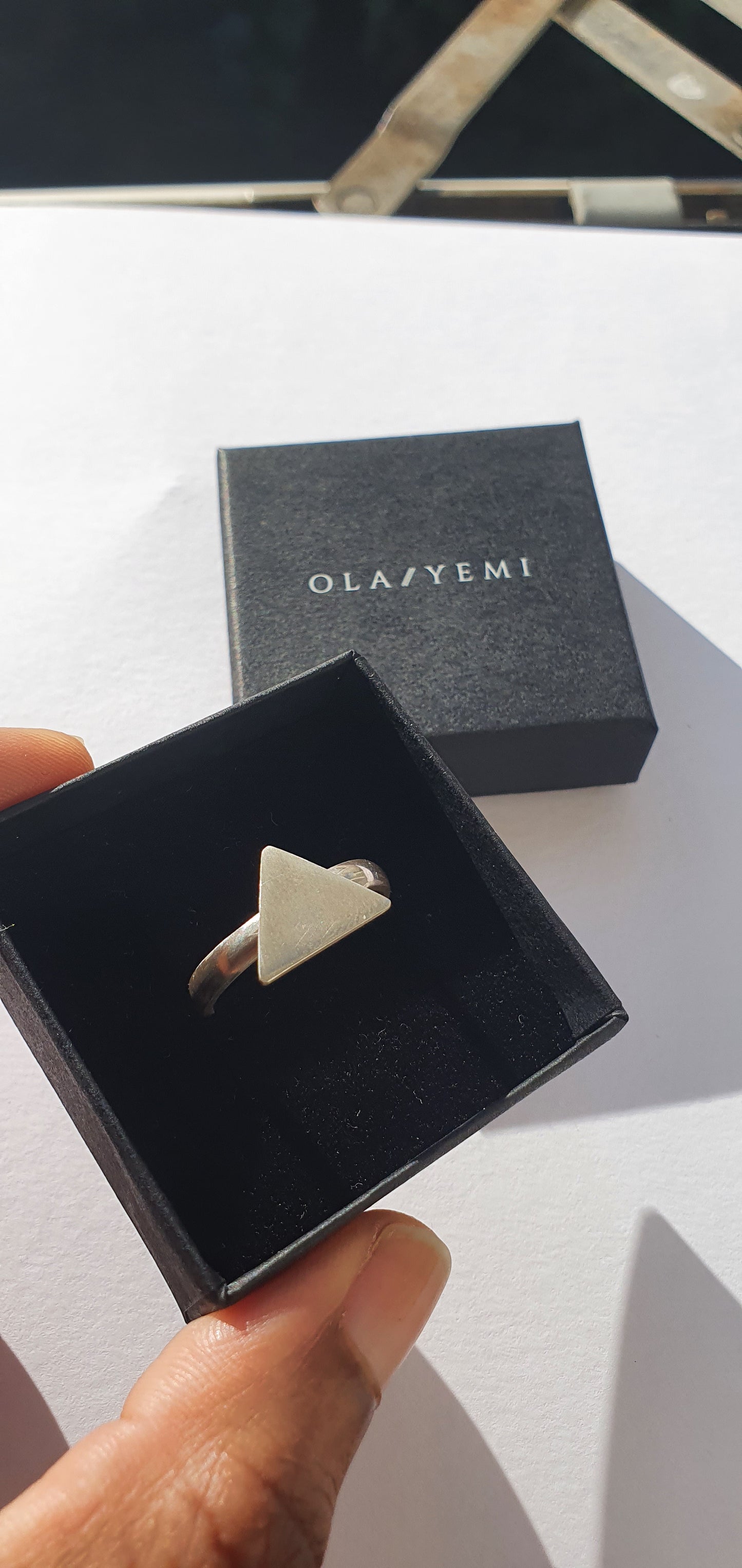 Zuri || Silver Triangle Ring