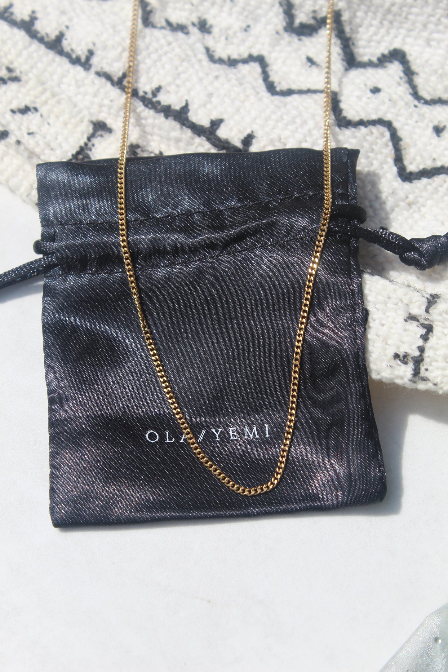 Unisex Gold Curb Chain