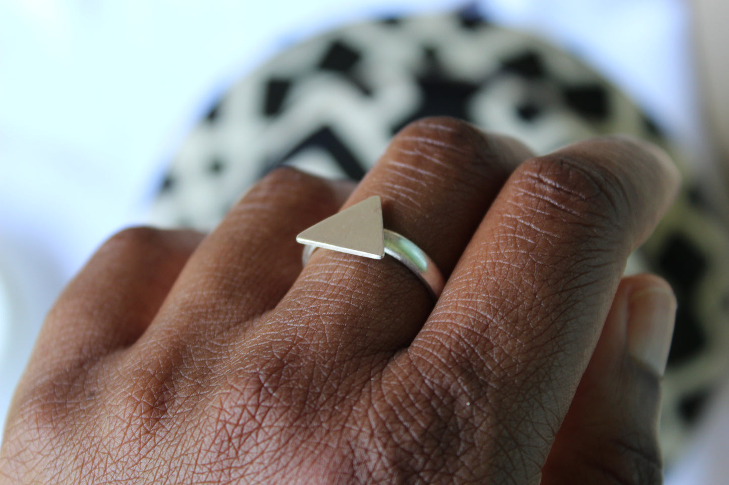 Zuri || Silver Triangle Ring