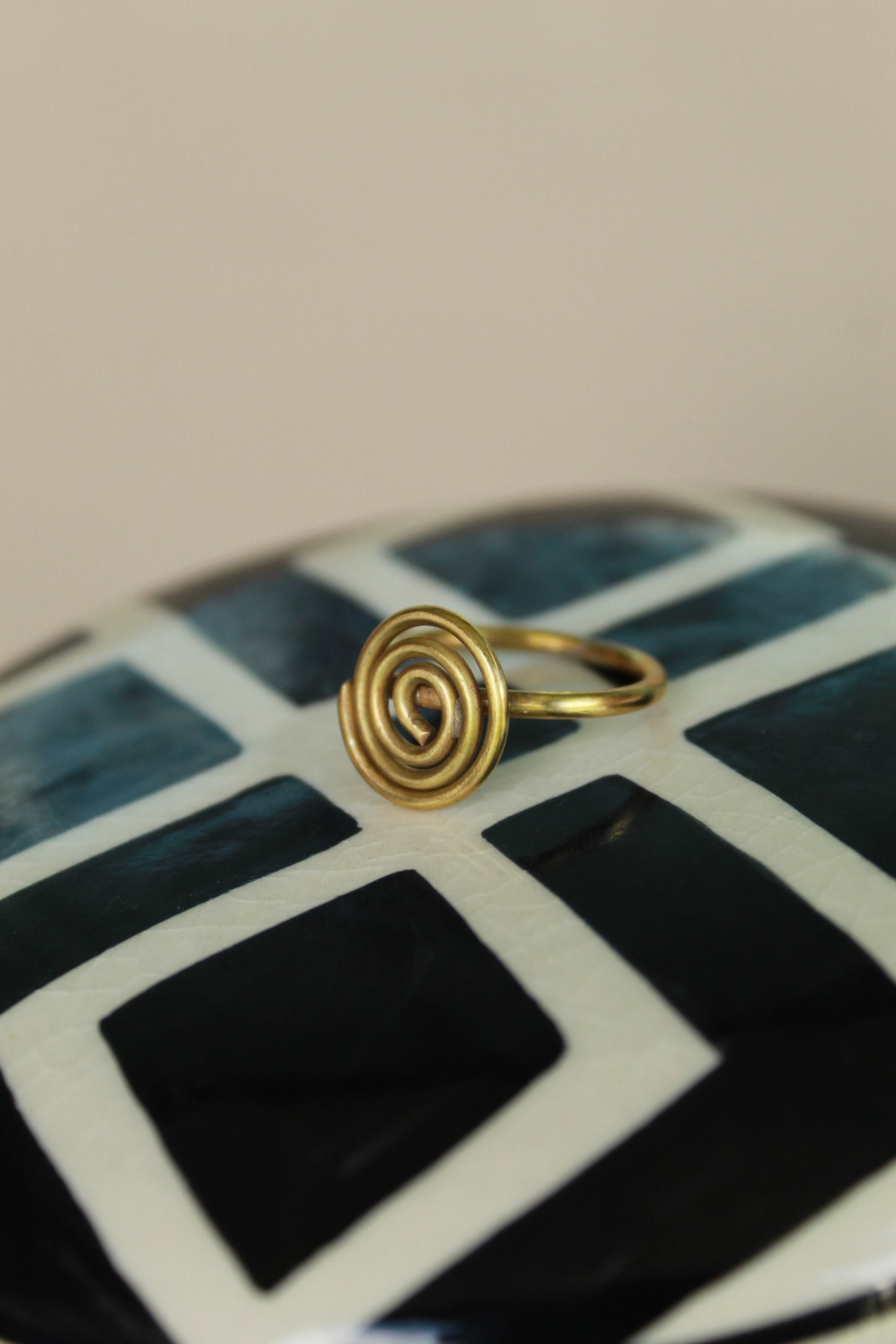Akua || Brass Spiral Ring