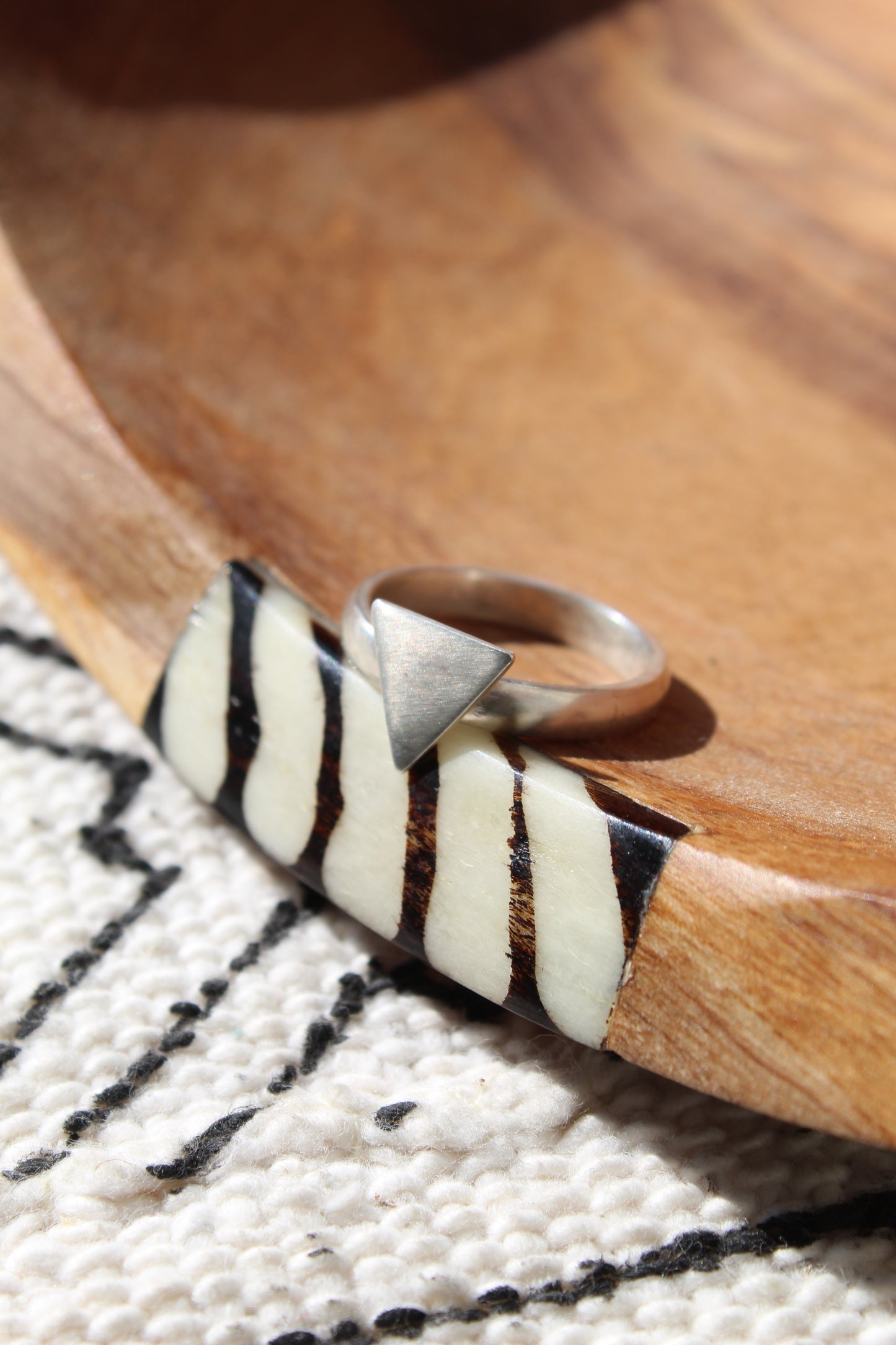 Zuri || Silver Triangle Ring