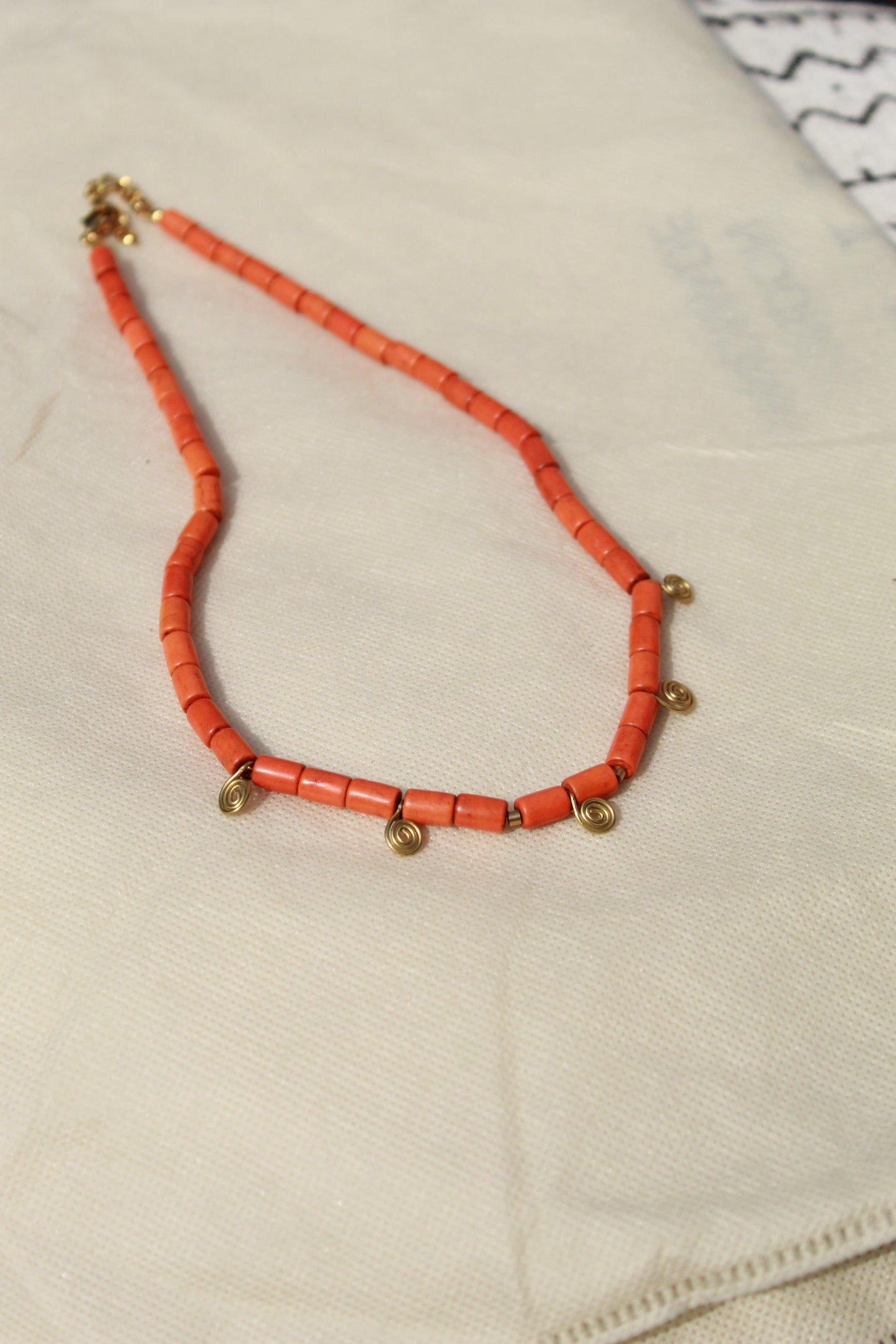 Amine || Orange Magnesite Necklace