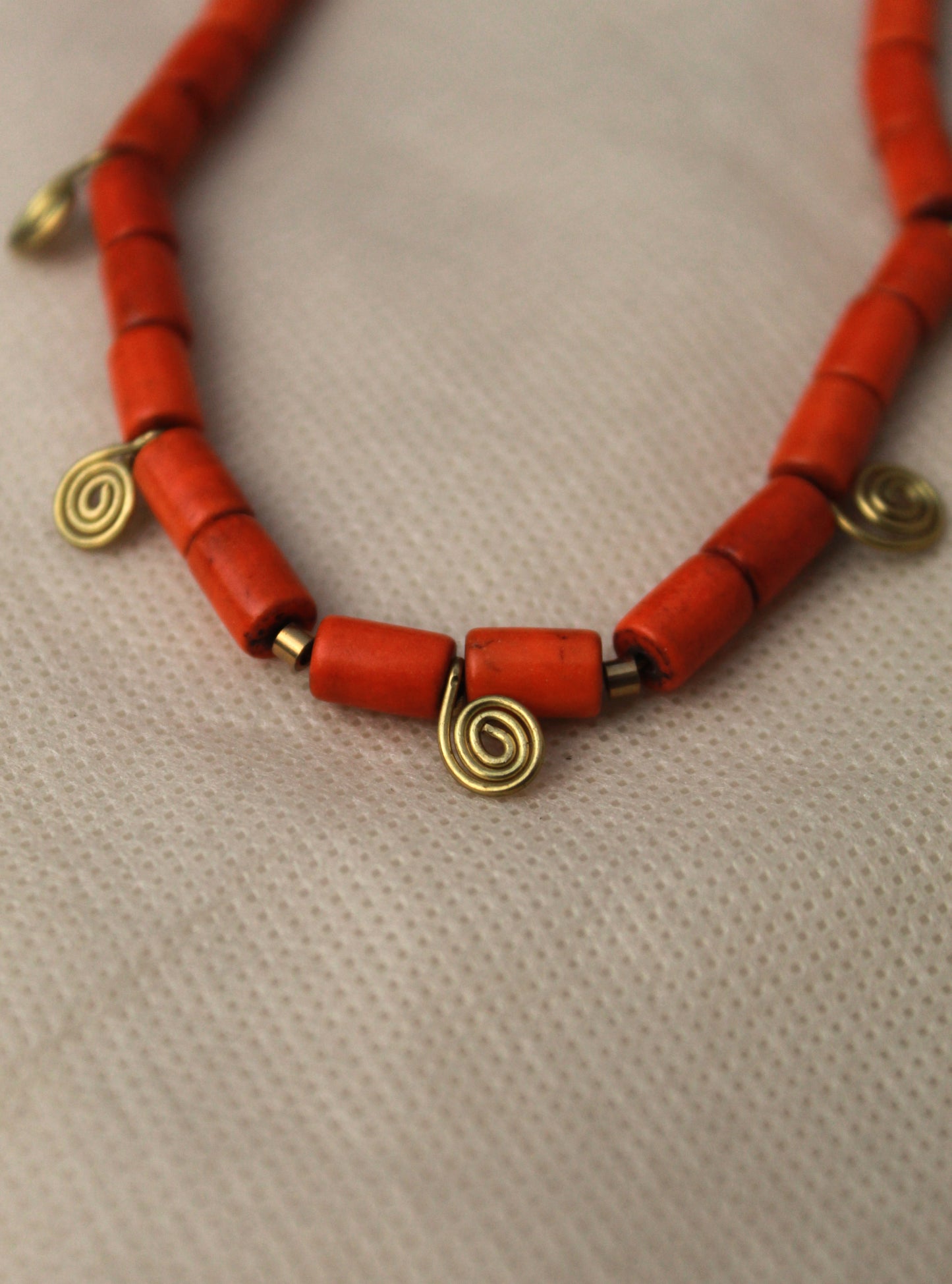 Amine || Orange Magnesite Necklace