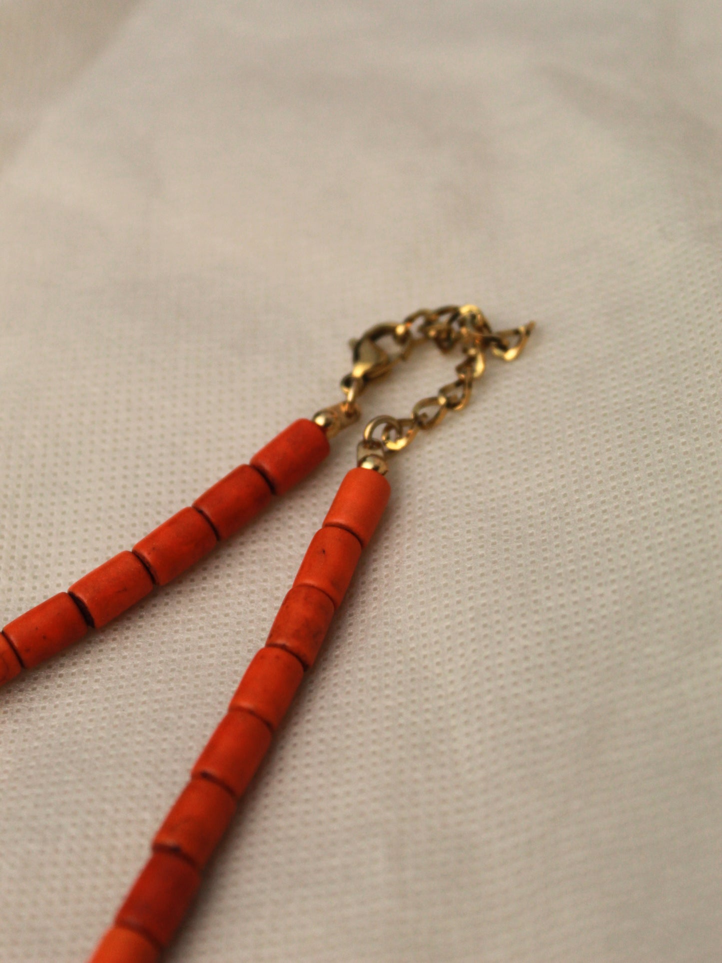 Amine || Orange Magnesite Necklace