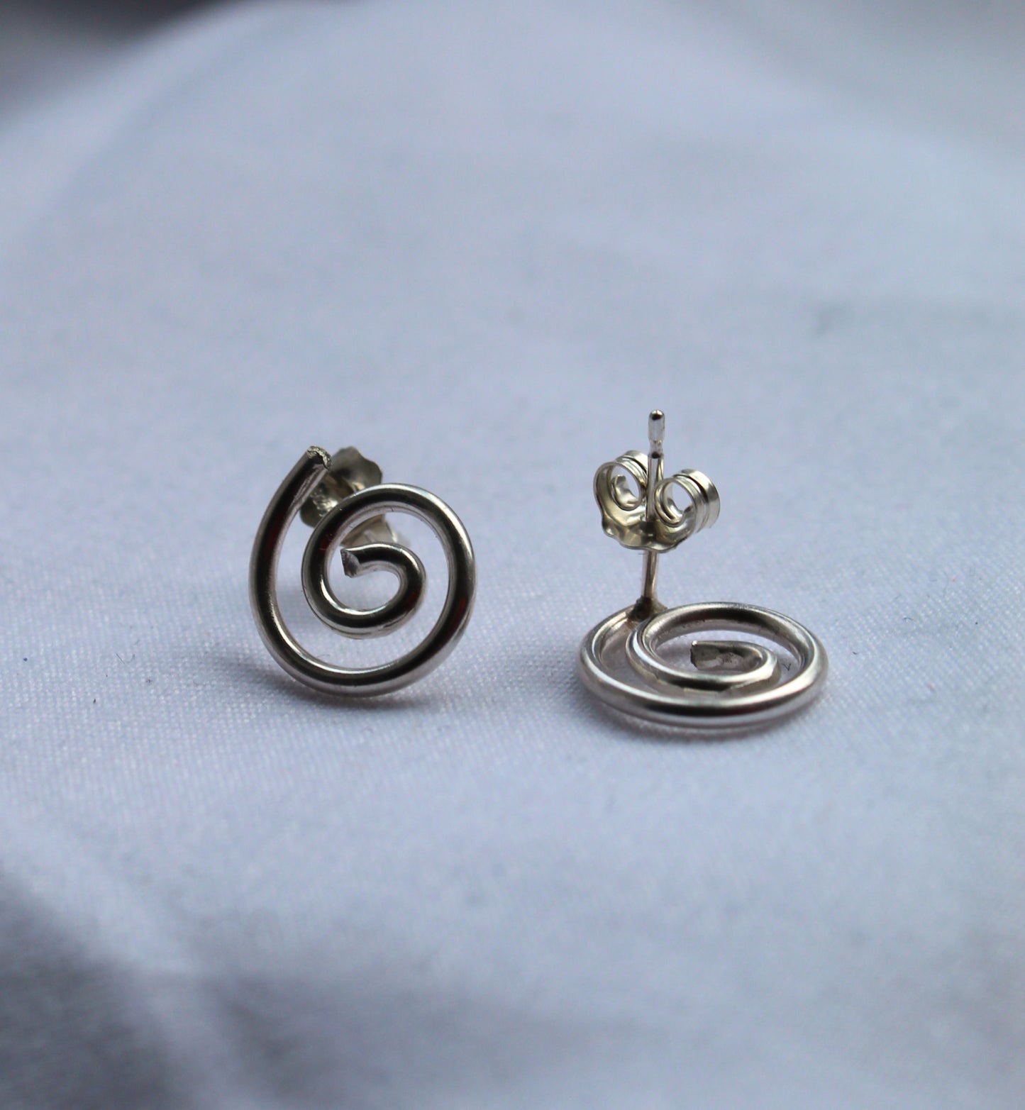 Jelani || Silver Sprial Earrings