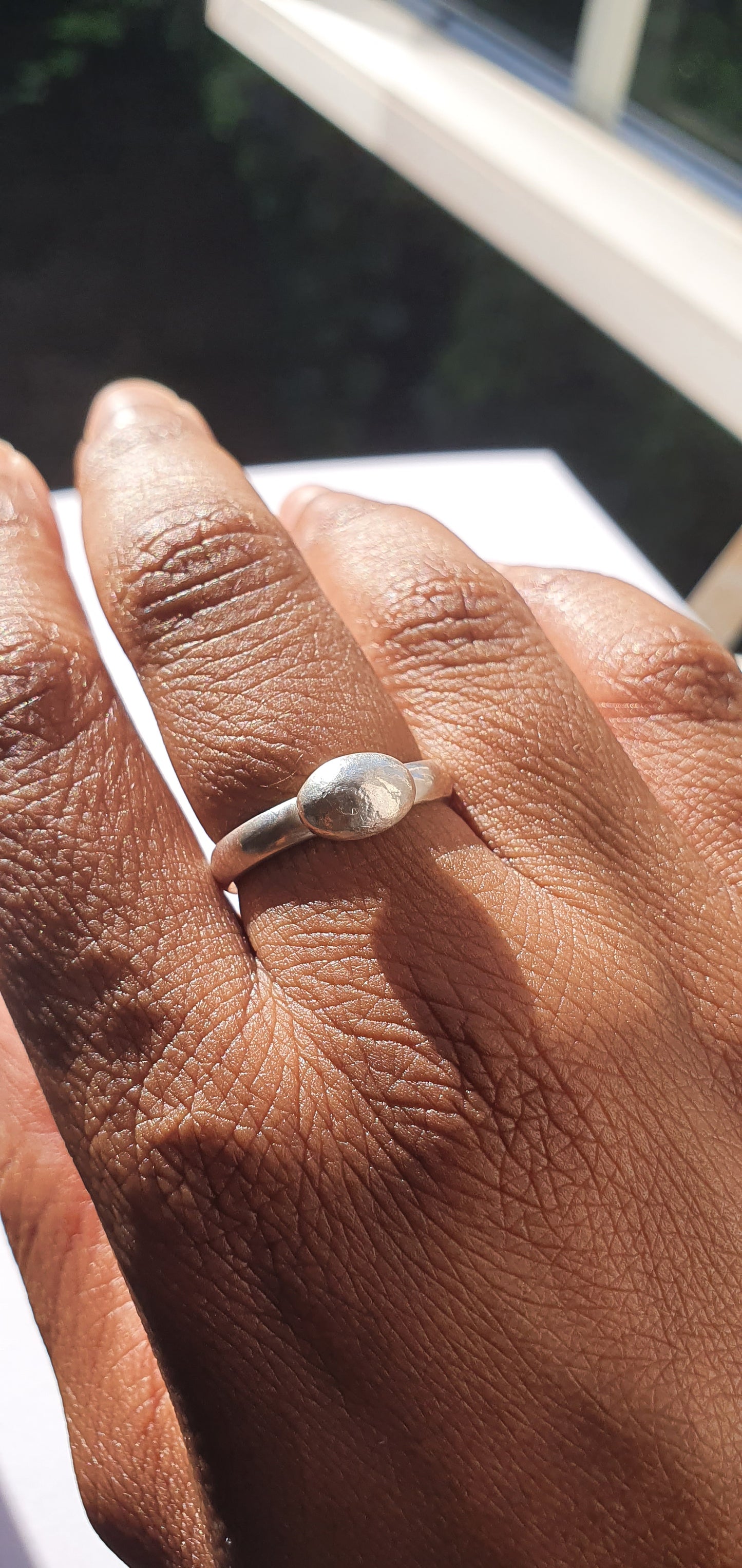 Imani || Silver Pebble Ring