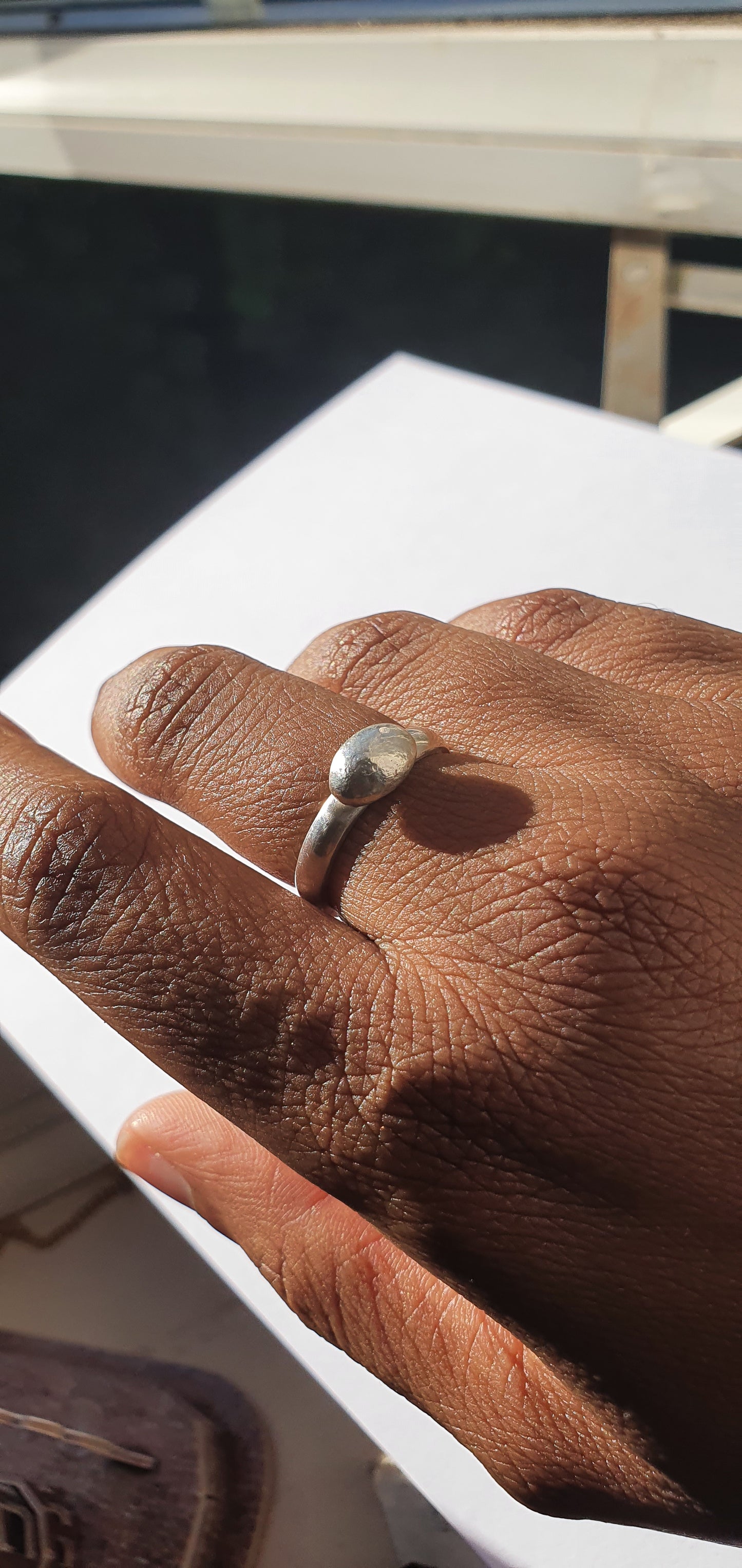Imani || Silver Pebble Ring