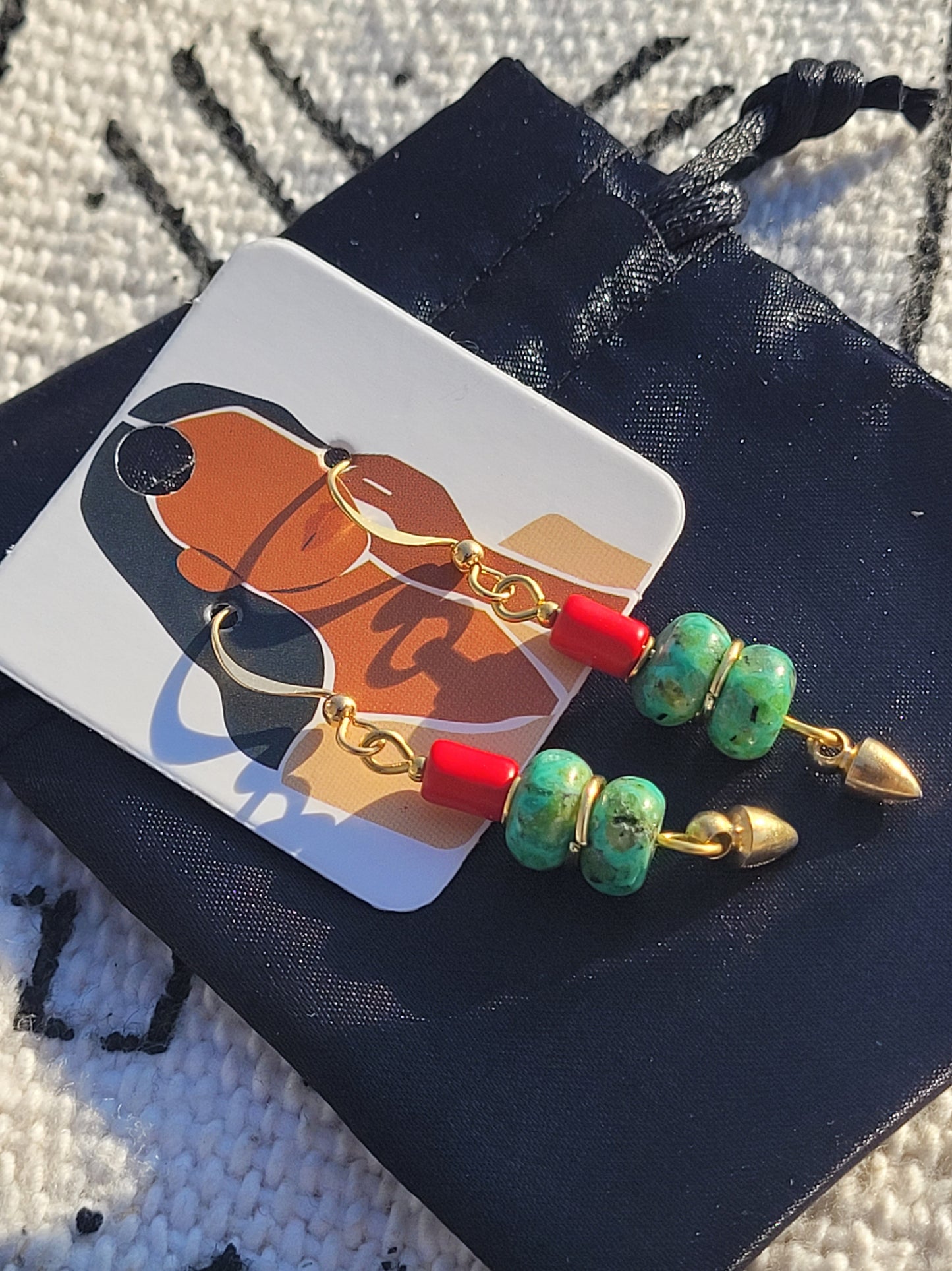 Rania || Magnesite and Turquoise Earrings