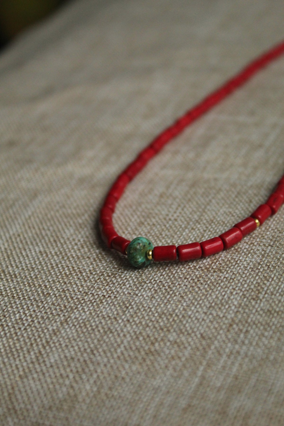 Jawhara || Red Beaded Necklace
