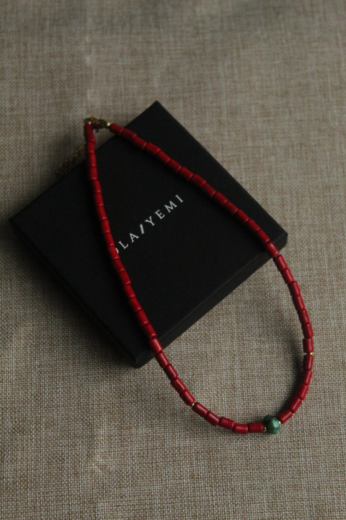 Jawhara || Red Beaded Necklace