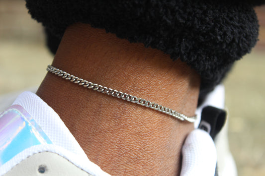Faraji || Silver Chain Anklet