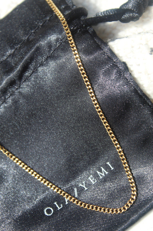 Unisex Gold Curb Chain