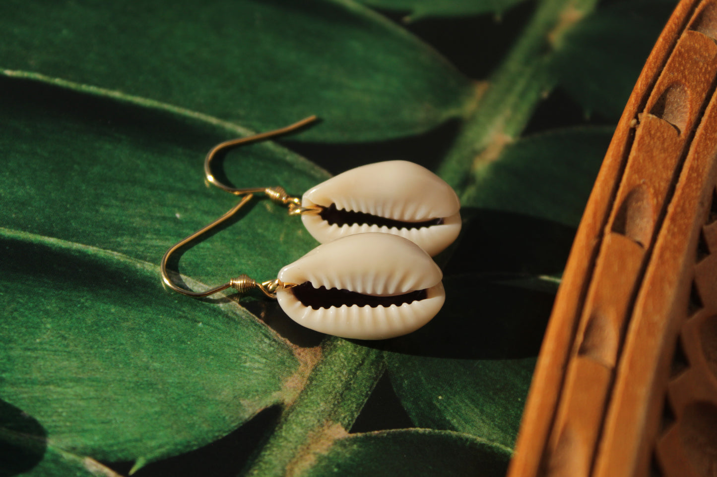 Nala || Cowrie Shell Earrings
