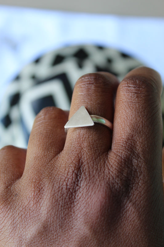 Zuri || Silver Triangle Ring