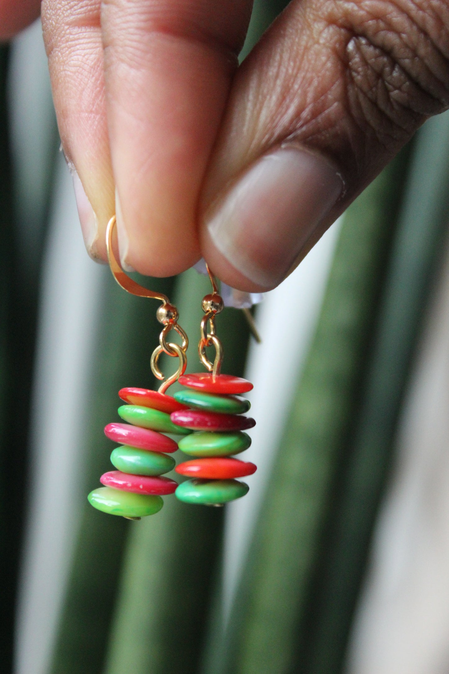 Adeola || Colourful Shell Earrings