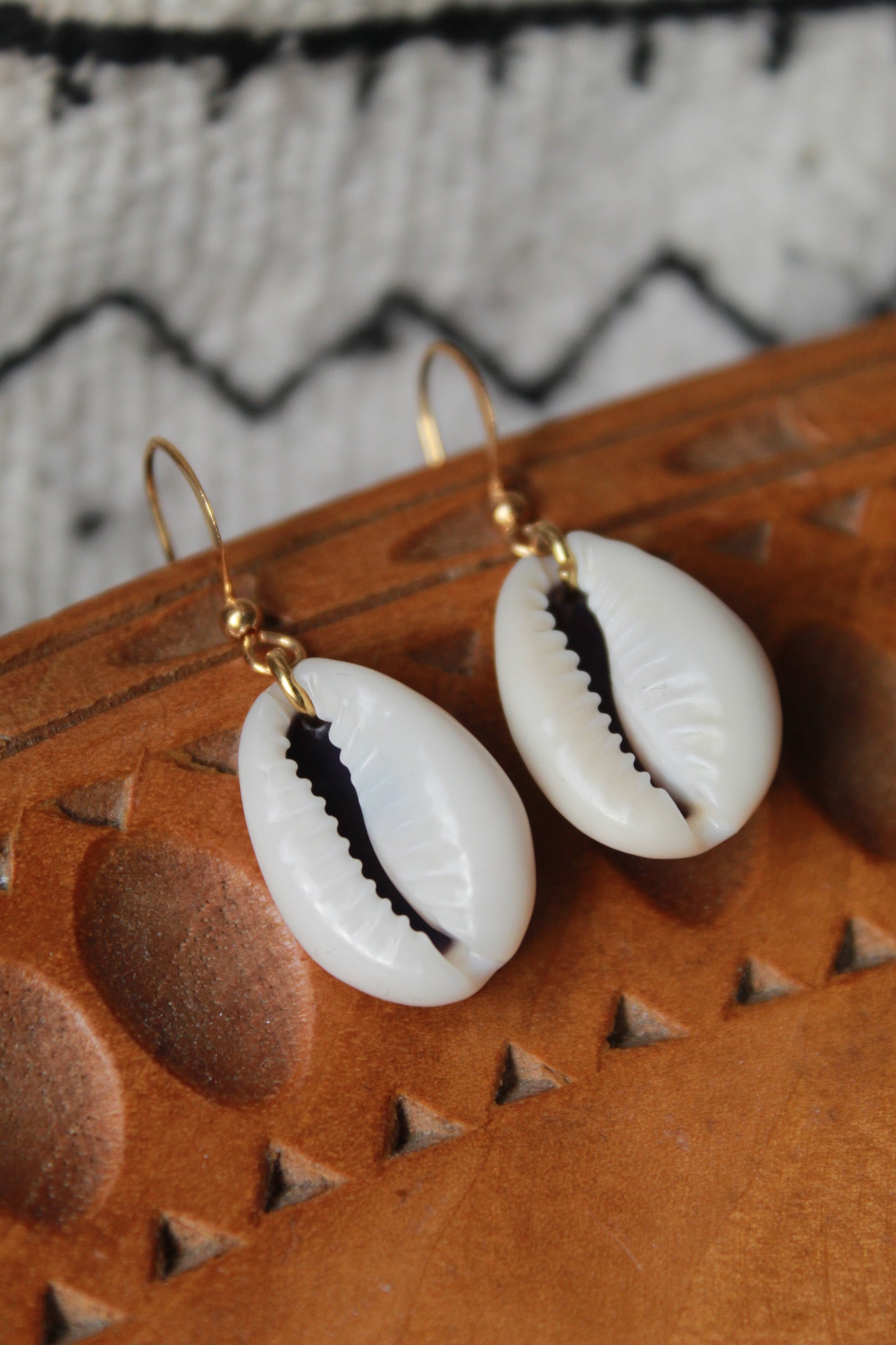 Nala || Cowrie Shell Earrings