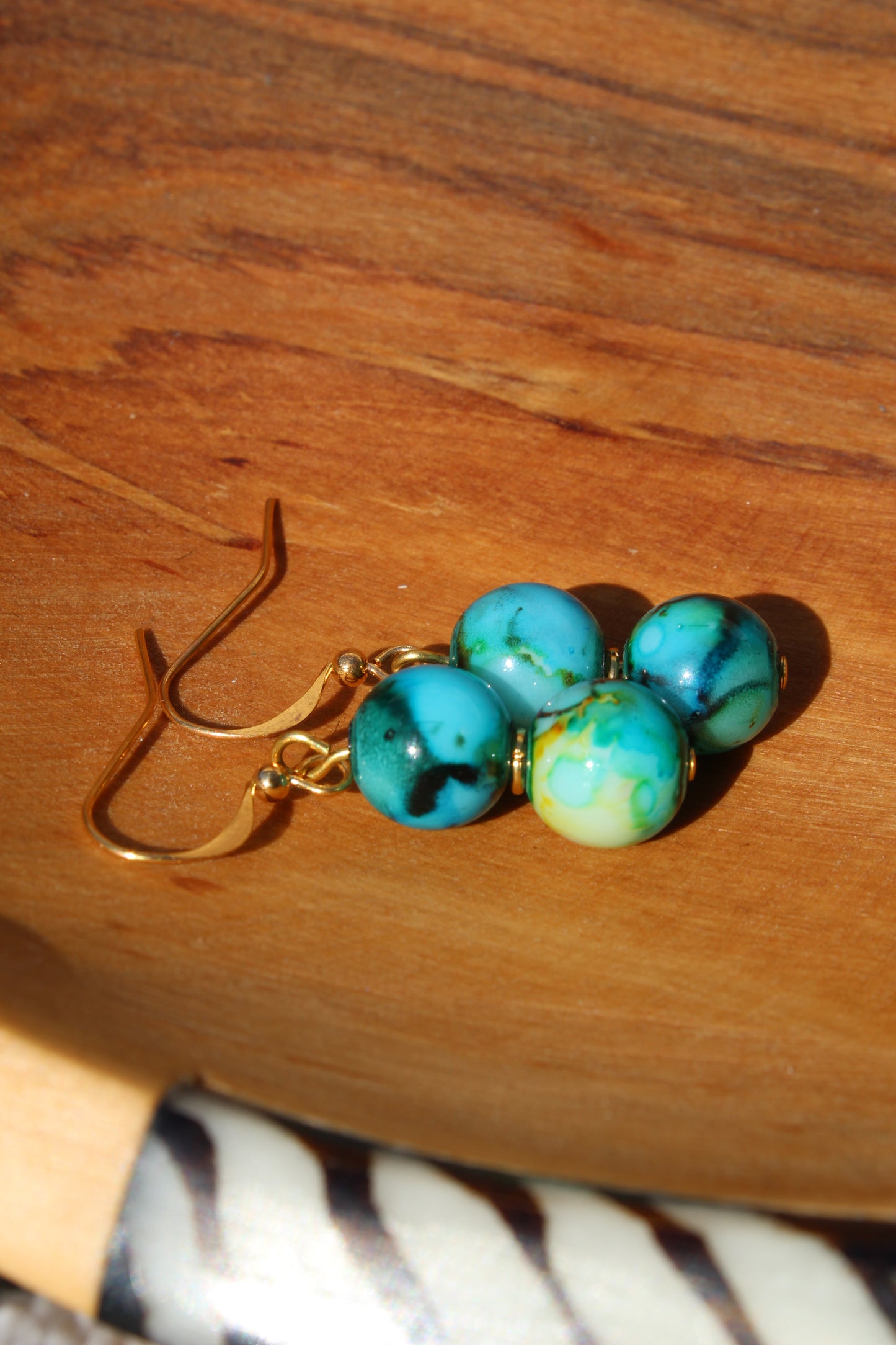 Foluke || Mottled Glass Earrings