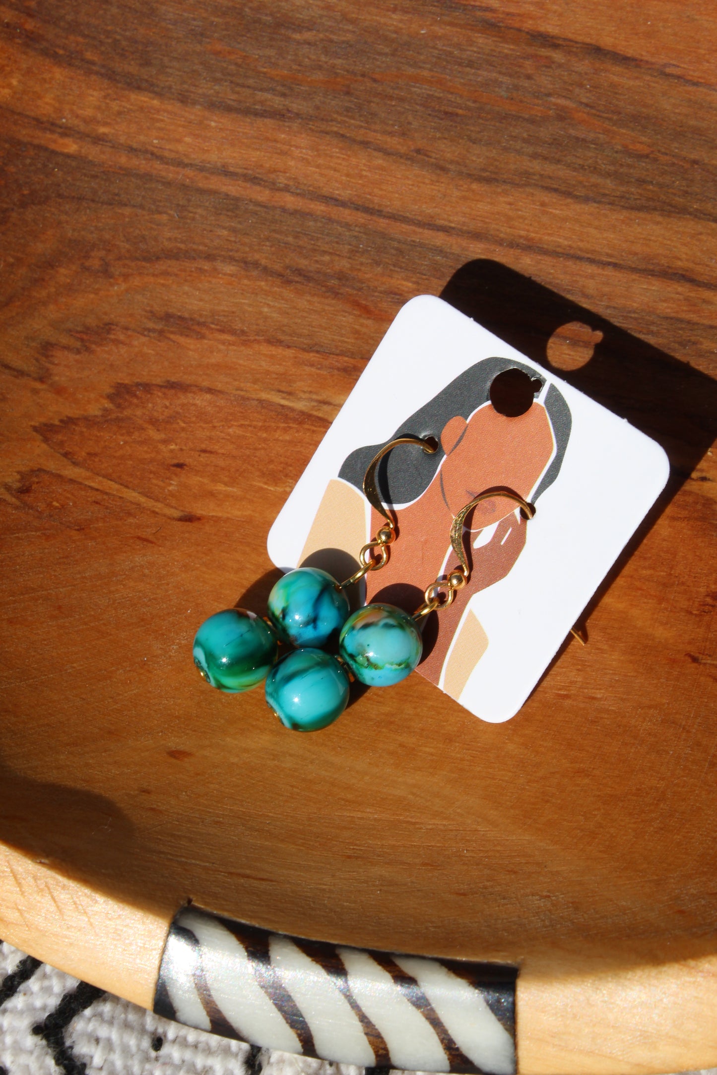 Foluke || Mottled Glass Earrings