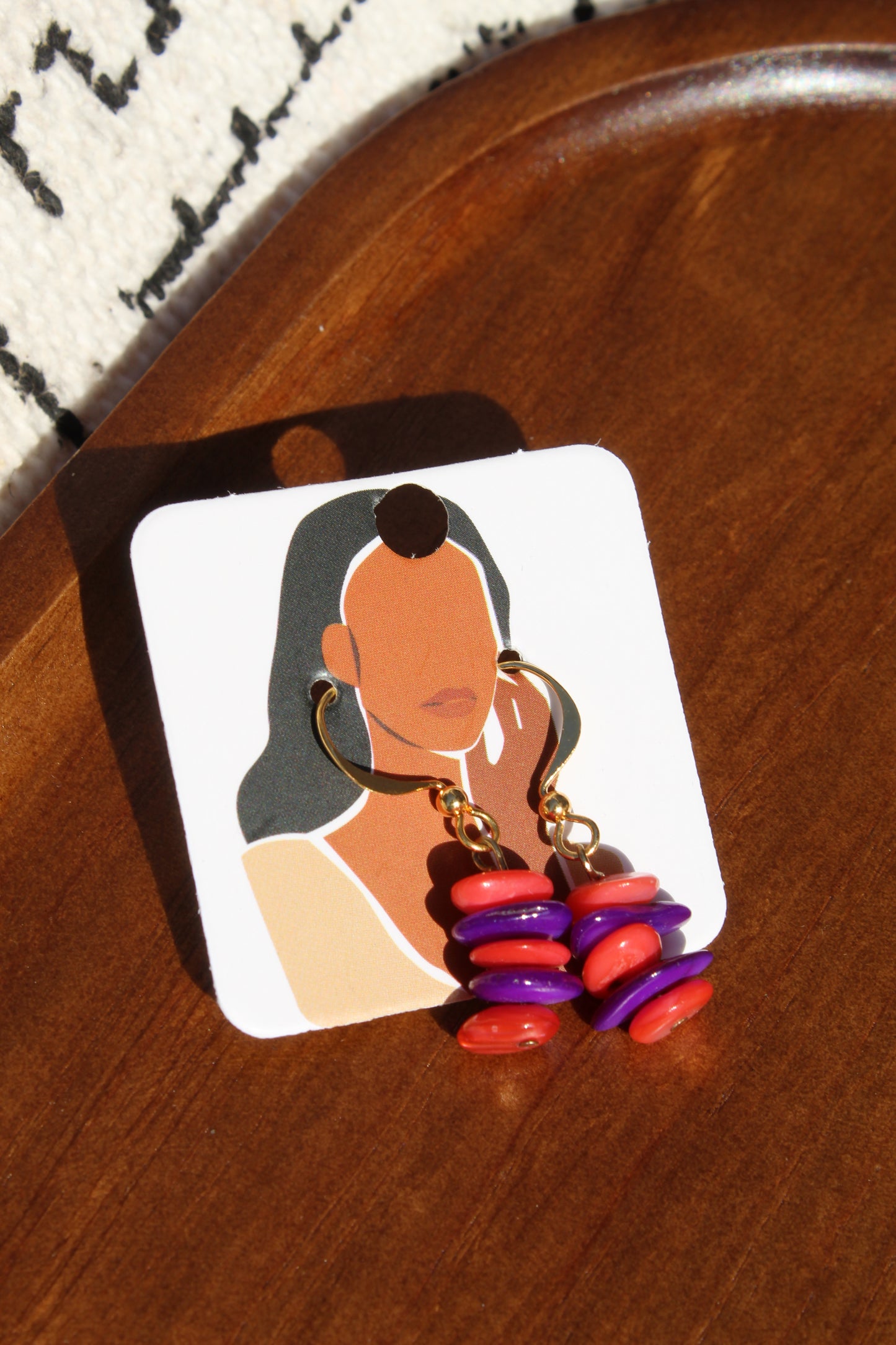 Adeola || Colourful Shell Earrings