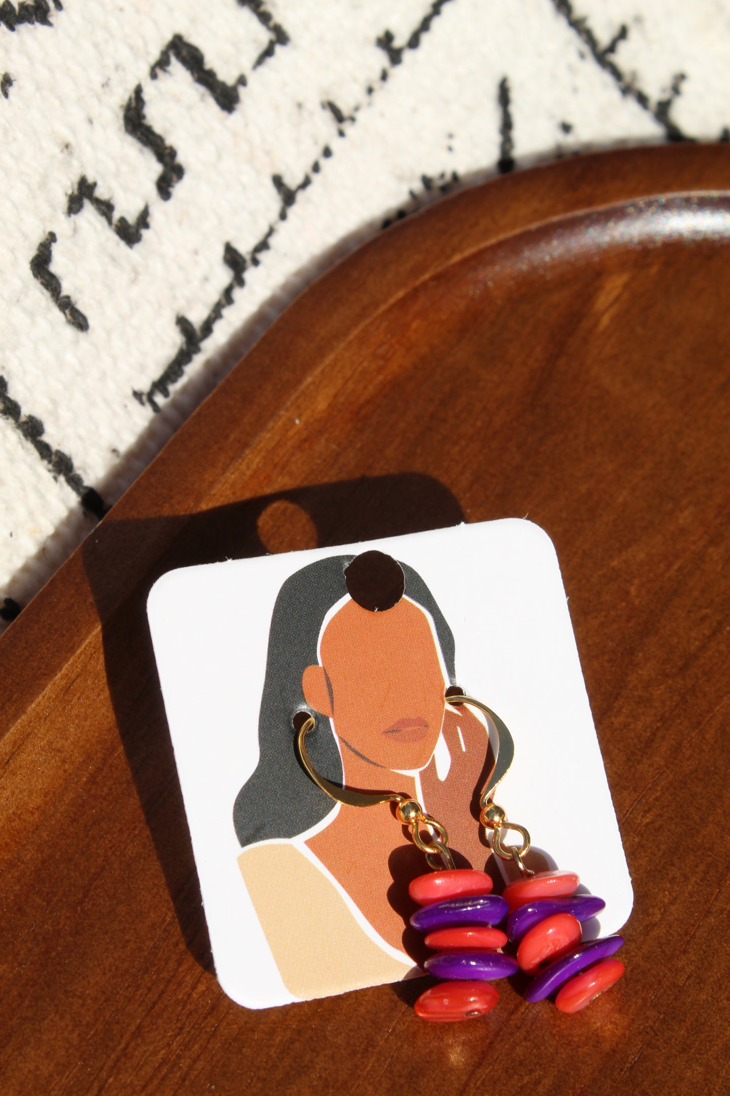 Adeola || Colourful Shell Earrings