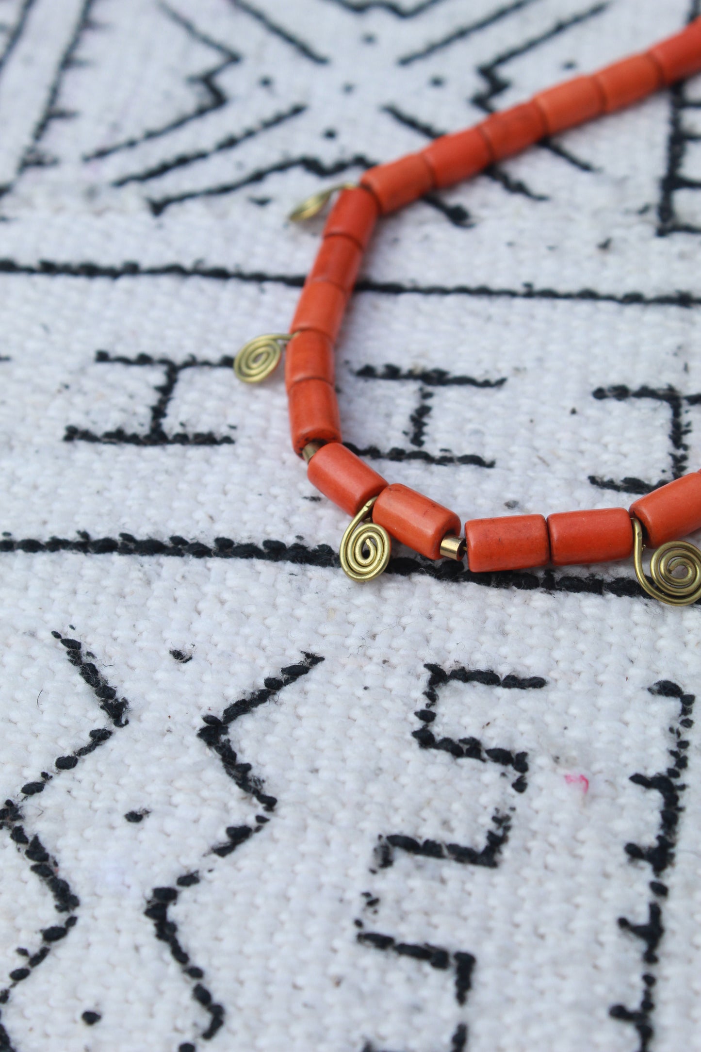 Amine || Orange Magnesite Necklace