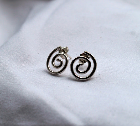 Jelani || Silver Sprial Earrings