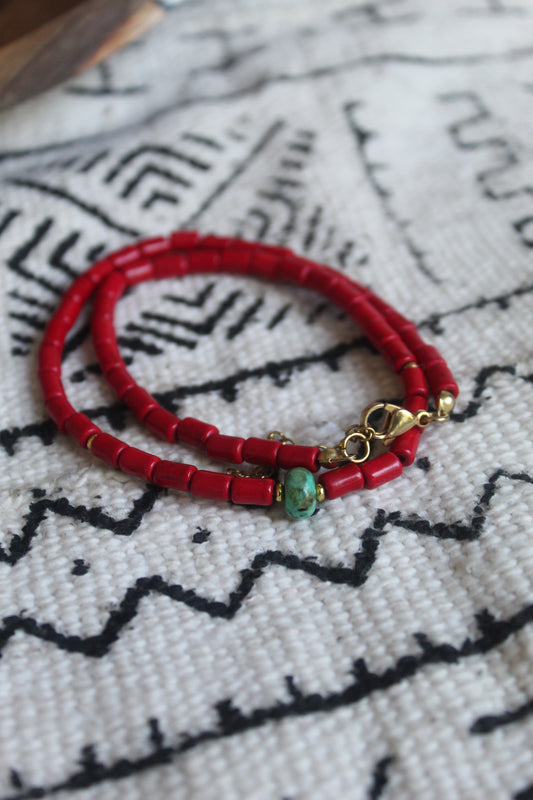 Jawhara || Red Magnesite Necklace