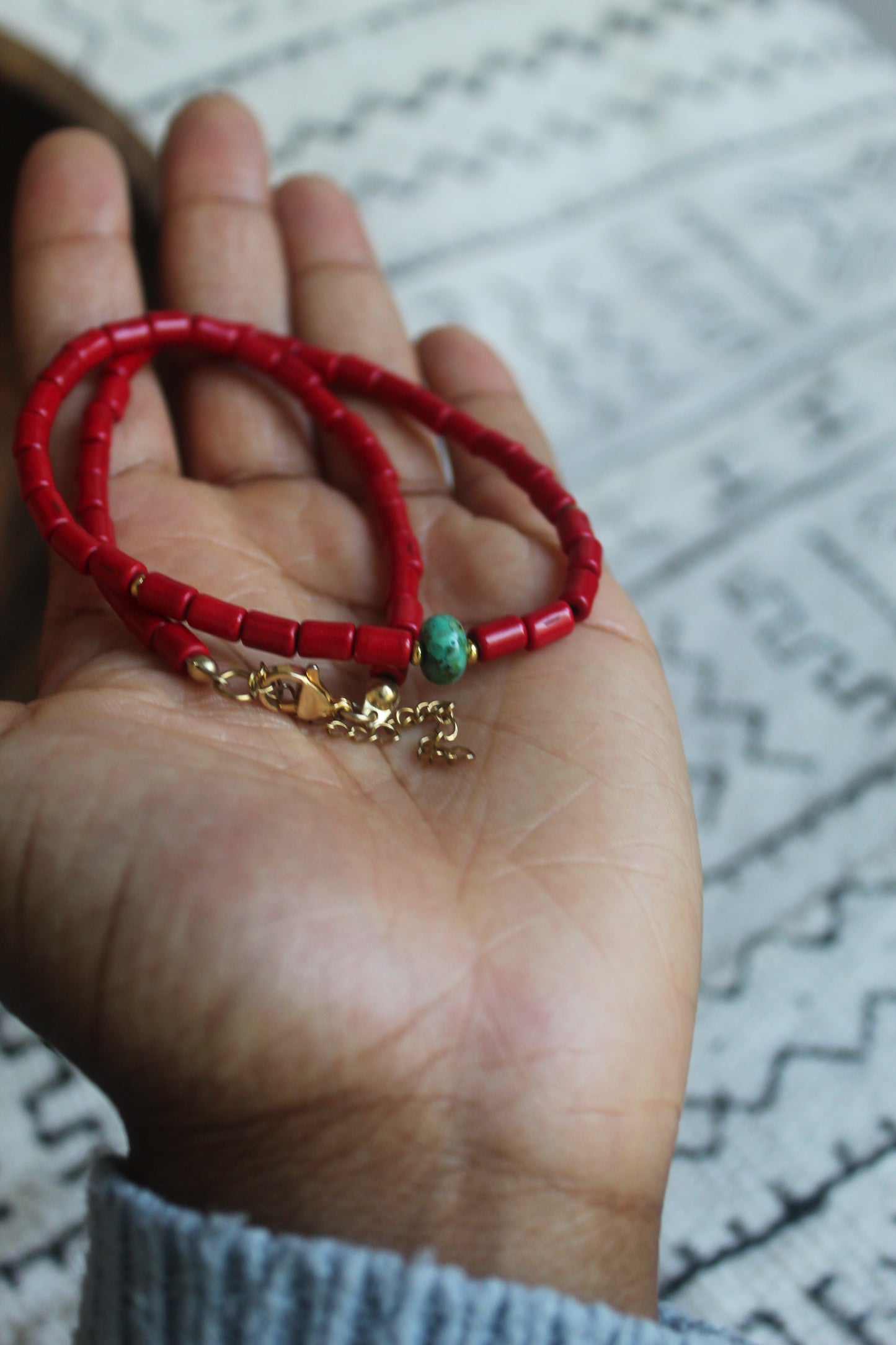 Jawhara || Red Magnesite Necklace